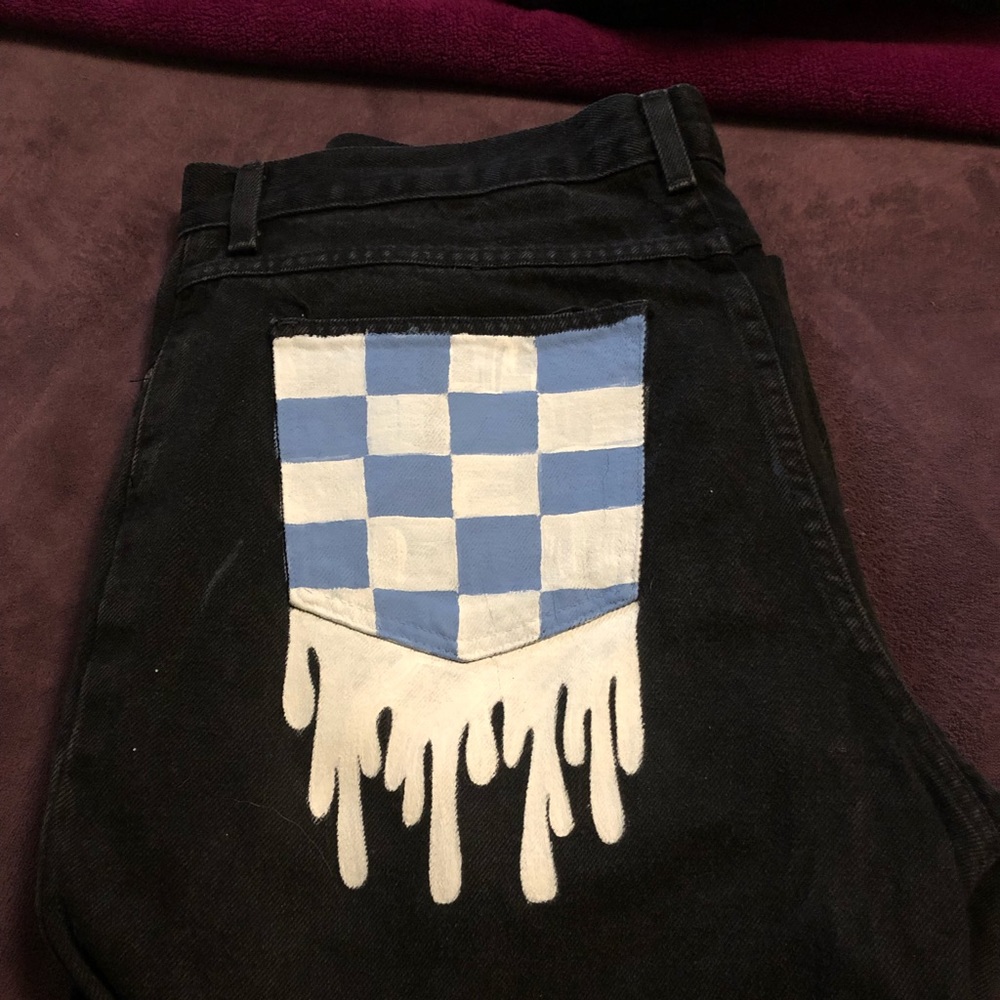 Vintage black straight leg jeans